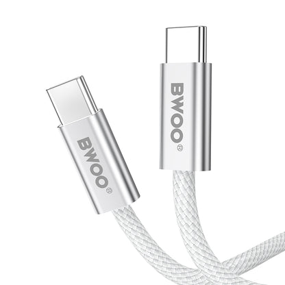 USB-C Data en Oplaadkabel - USB-C BWOO BO-X317C, 240W, 1m, Wit