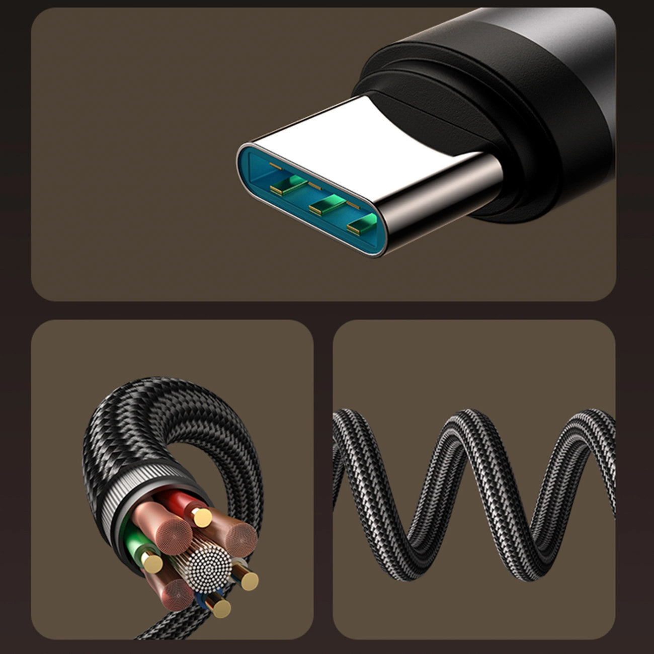 USB-C Data- en Oplaadkabel - USB-C Joyroom S-A56 EnjoyX Angled, 60W, 1.2m, Zwart