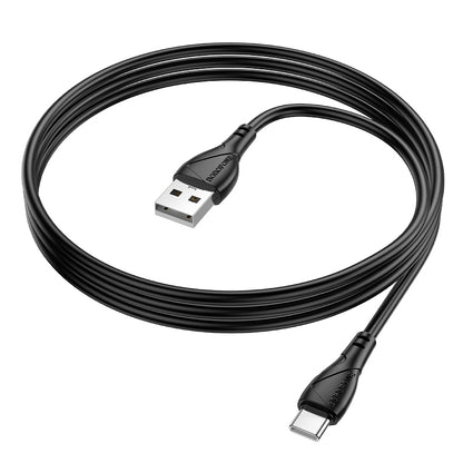 Data- en Oplaadkabel USB-A - USB-C Borofone BX121 Energy, 18W, 1m, Zwart