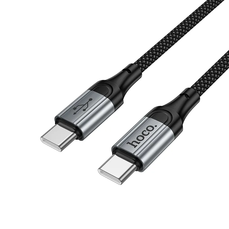 USB-C Data- en Oplaadkabel - USB-C HOCO X121, 60W, 1.5m, Zwart