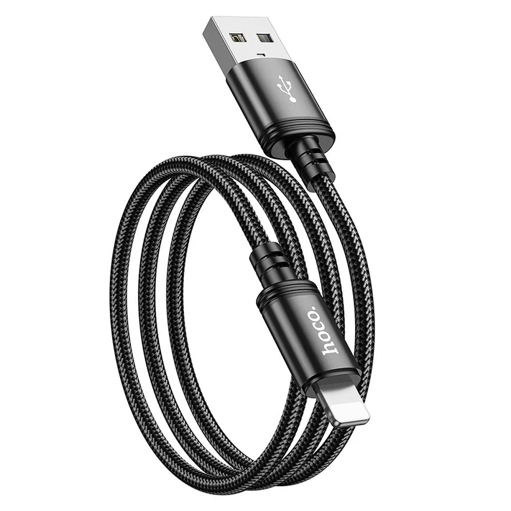 Data- en Oplaadkabel USB-A - Lightning HOCO X89, 18W, 1m, Zwart
