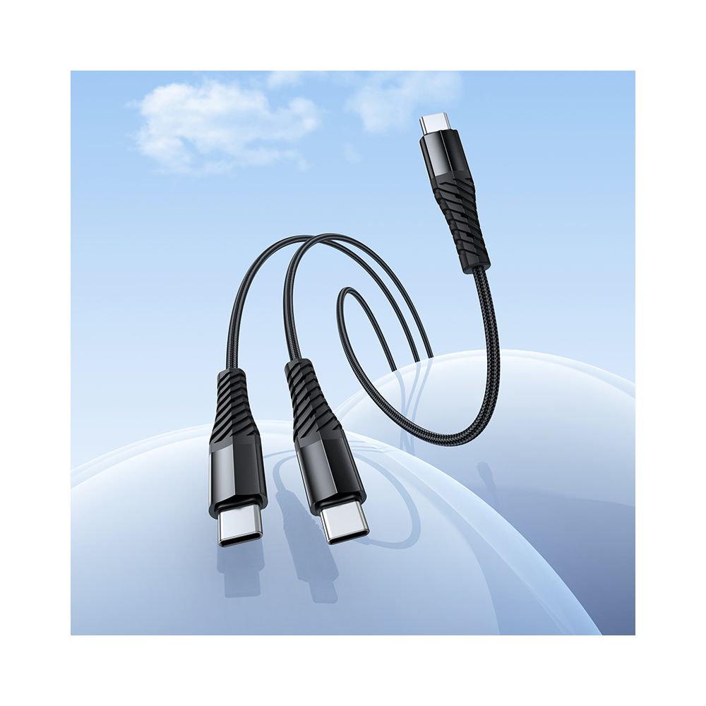 USB-C Oplaadkabel - 2 x USB-C HOCO X123, 10W, 1m, Zwart
