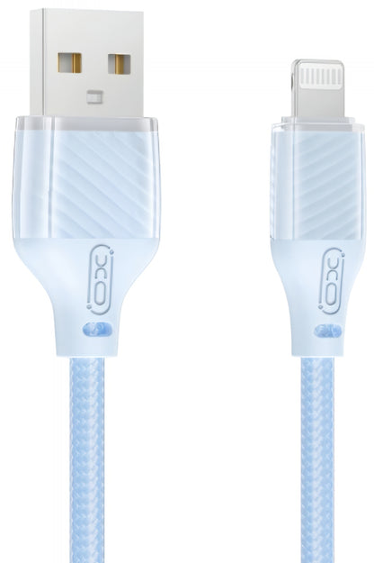 USB-A - Lightning Data en Oplaadkabel XO Design NB291, 18W, 1m, Blauw