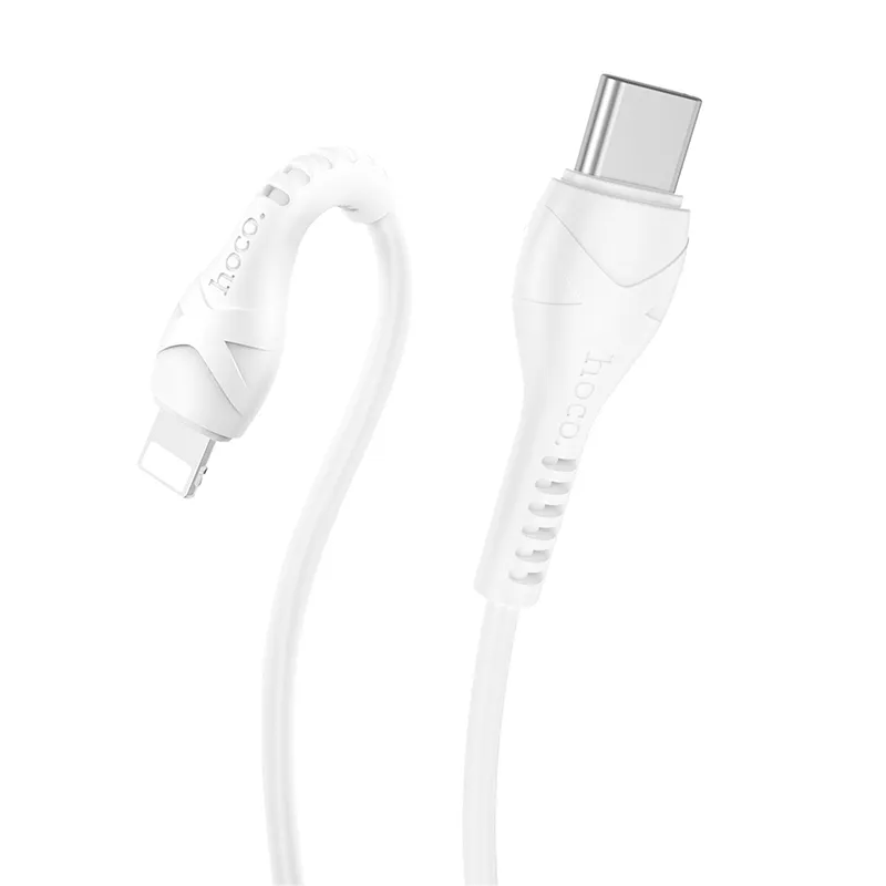 USB-C - Lightning Data- en Oplaadkabel HOCO X37, 27W, 1m, Wit