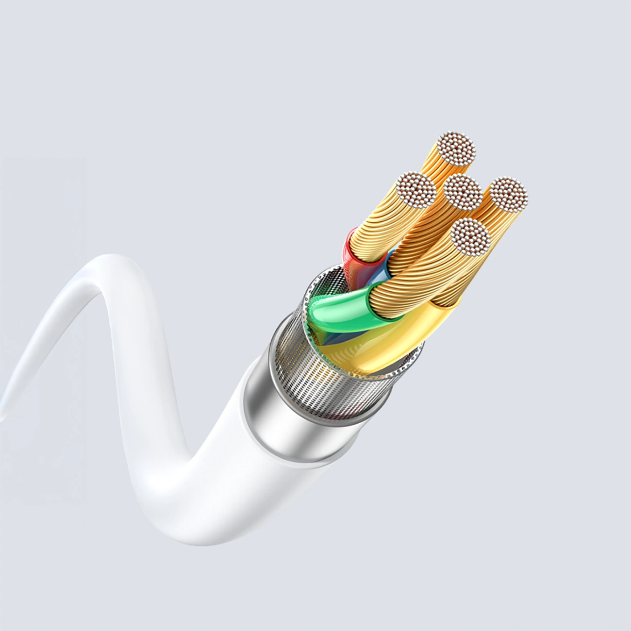 USB-C - Lightning Dudao L25SX Data- en Oplaadkabel, 30W, 1m, Wit