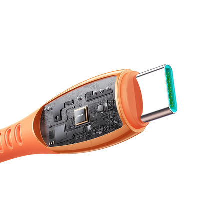 USB-C Data- en Oplaadkabel - USB-C Joyroom S-A59 Vibrant, 60W, 1.2m, Oranje