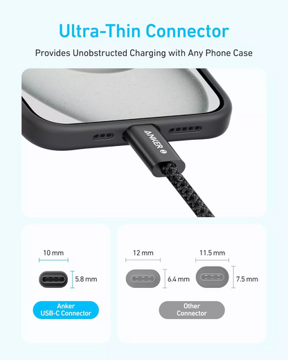 USB-C Data en Oplaadkabel - USB-C Anker Zolo, 240W, 1.8m, Wit A8060H22