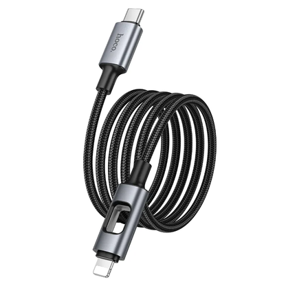 USB-C - Lightning Datakabel en Oplaadkabel HOCO U144 Led, 27W, 1,2m, Zwart
