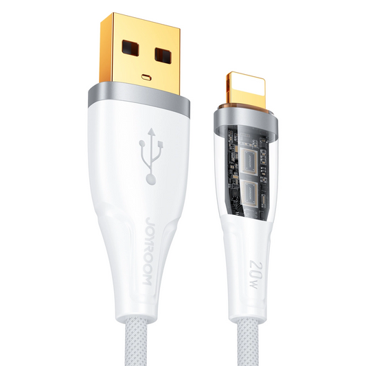 USB-A - Lightning Data- en Oplaadkabel Joyroom S-UL012A3, 18W, 1,2m, Wit