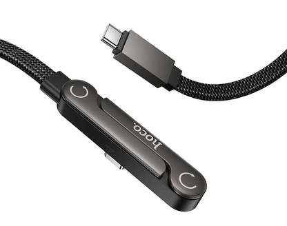 USB-C Data- en Oplaadkabel - USB-C HOCO U150 Exquisite, 60W, 1,2m, Zwart