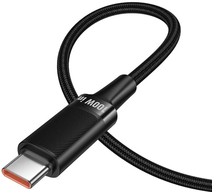 USB-C Data- en Oplaadkabel - USB-C HOCO U153 Extreme, 100W, 1,2m, Zwart