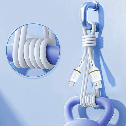 USB-A - USB-C Dudao L25T Datakabel en Oplaadkabel, 100W, 1m, Wit
