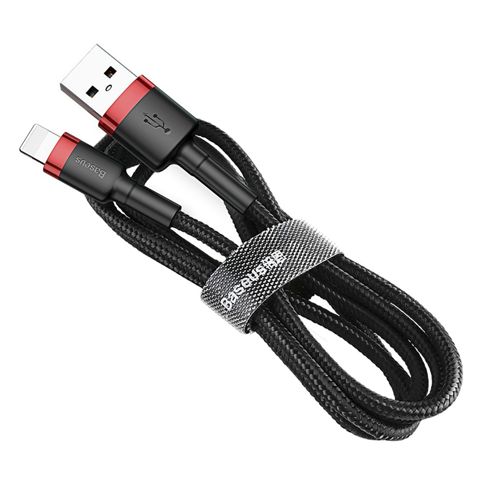 USB-A - Lightning Data en Oplaadkabel Baseus Cafule, 18W, 3m, Rood CALKLF-R91