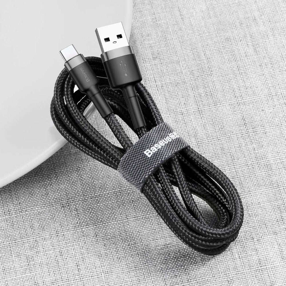 Data and Charging Cable USB-A - USB-C Baseus Cafule, 18W, 3m, Gray CATKLF-UG1 