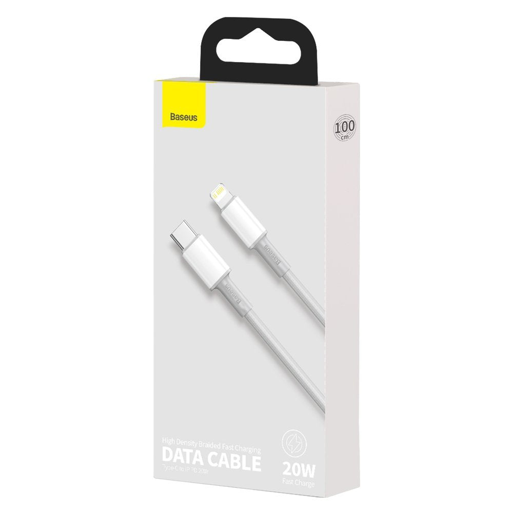 USB-C - Lightning Baseus High Density Braided, 20W, 1m, White CATLGD-02