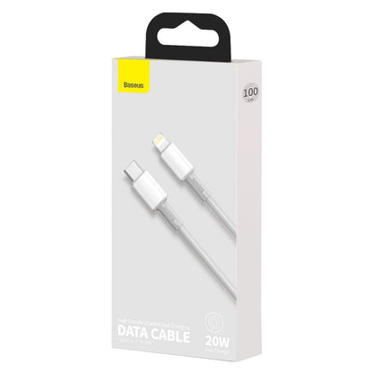 USB-C - Lightning Baseus High Density Braided, 20W, 1m, White CATLGD-02