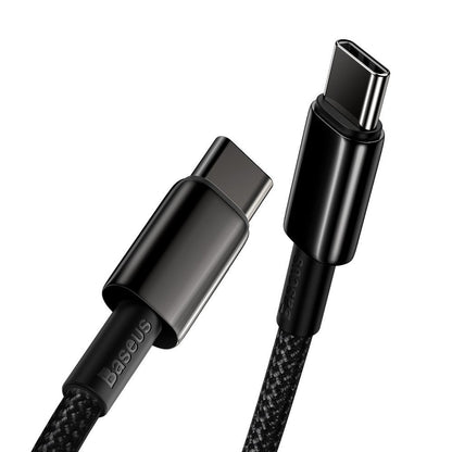 USB-C Data and Charging Cable - USB-C Baseus Tungsten Baseus Tungsten Gold, 100W, 1m, Black CATWJ-01 CATWJ-01