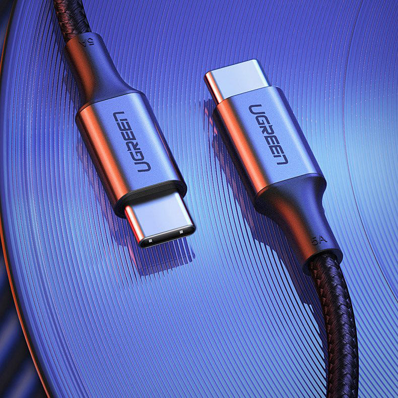 USB-C Data- en Oplaadkabel - USB-C UGREEN US316, 100W, 2m, Gri