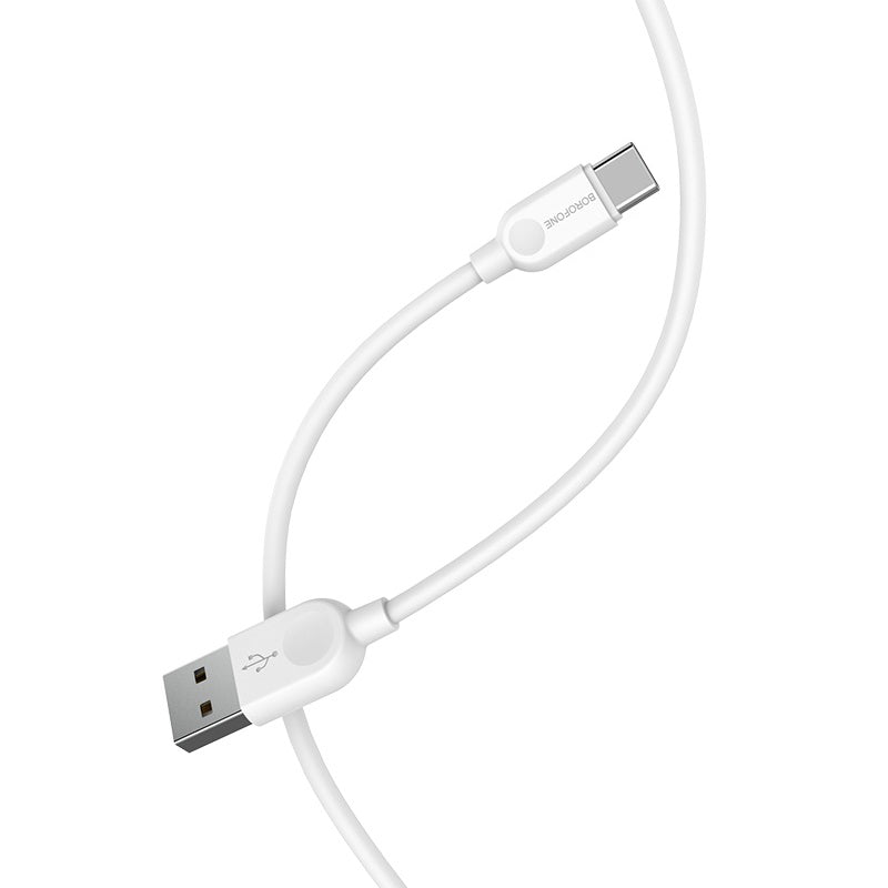 Borofone BX14 LinkJet USB-A - USB-C Data and Charging Cable, 18W, 2m, White