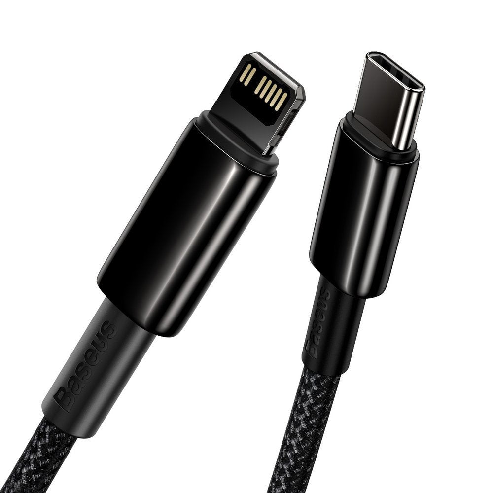 Data and Charging Cable USB-C - Lightning Baseus Tungsten Tungsten Gold, 20W, 1m, Black CATLWJ-01 CATLWJ-01