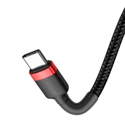 Data and Charging Cable USB-C - USB-C Baseus Cafule, 60W, 1m, Red CATKLF-G91