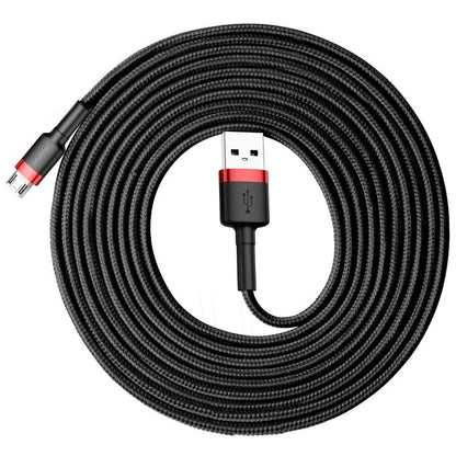 Data and Charging Cable USB-A - microUSB Baseus Cafule, 18W, 3m, Red CAMKLF-H91