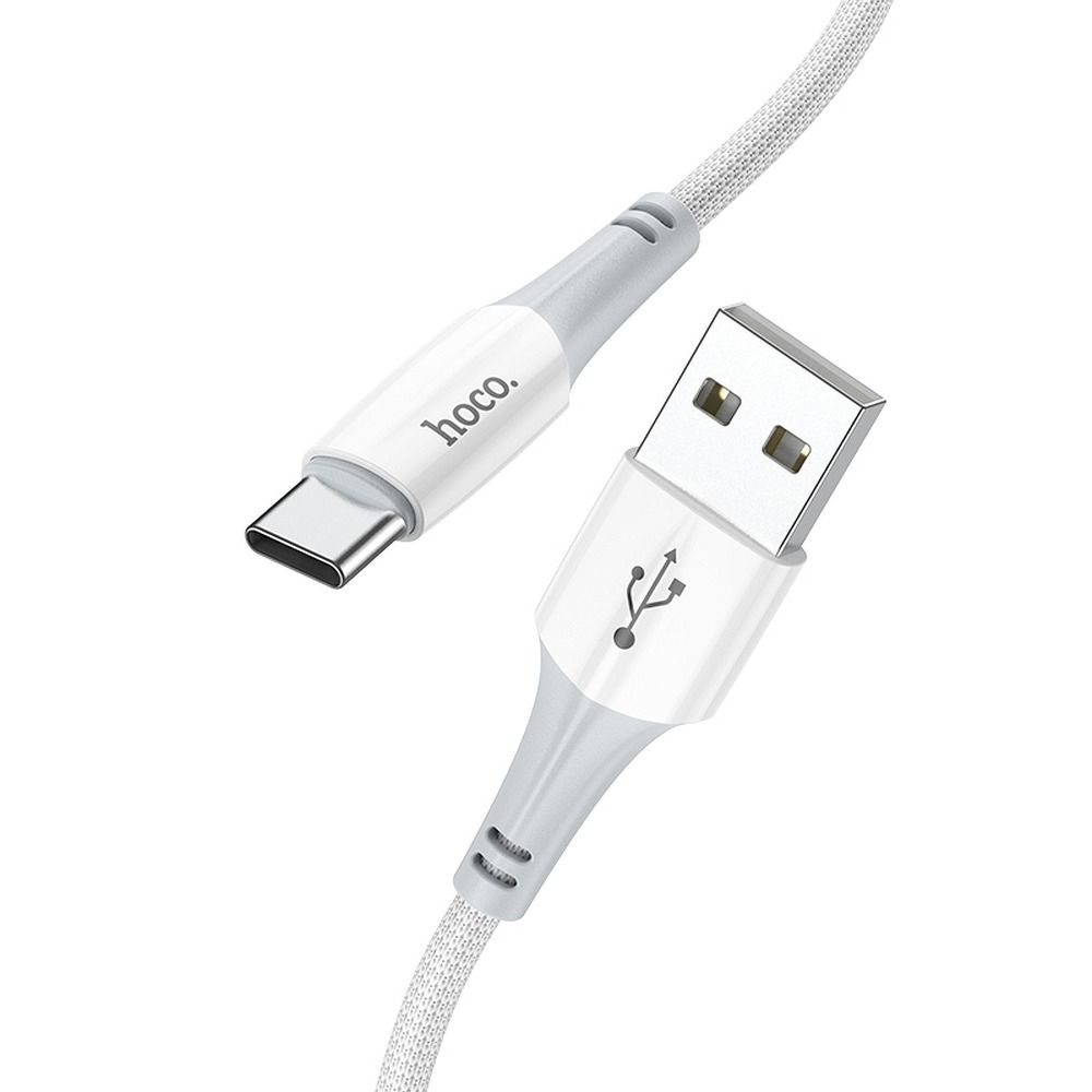 USB-A - USB-C HOCO X70 Data- en Oplaadkabel, 18W, 1m, Wit
