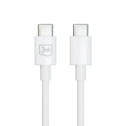 USB-C - USB-C 3MK Hyper Data and Charging Cable, 100W, 1.2m, White