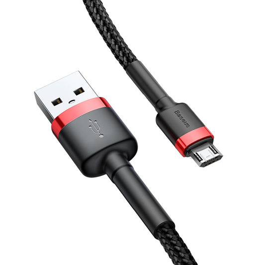USB-A naar microUSB Data- en Oplaadkabel Baseus Cafule, 18W, 2m, Rood