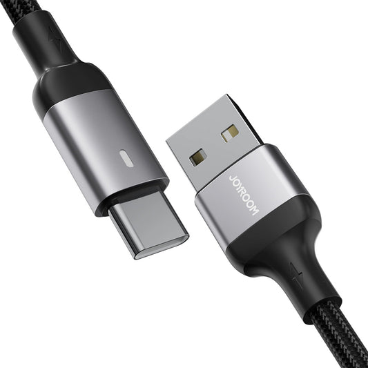 USB-A - USB-C Joyroom A10 Data- en Oplaadkabel, 18W, 1.2m, Zwart