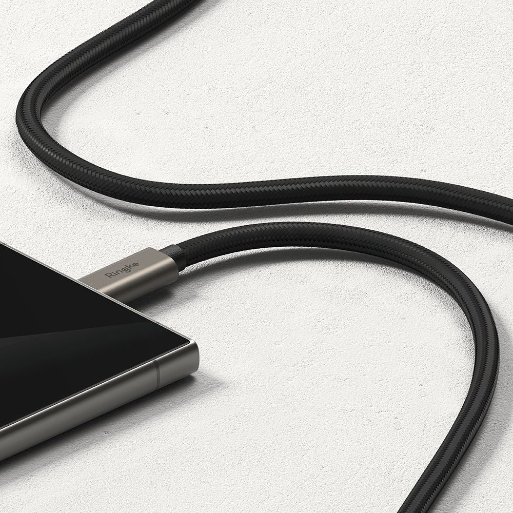 USB-C Data en Oplaadkabel - USB-C Ringke 2X2, 240W, 1m, Zwart