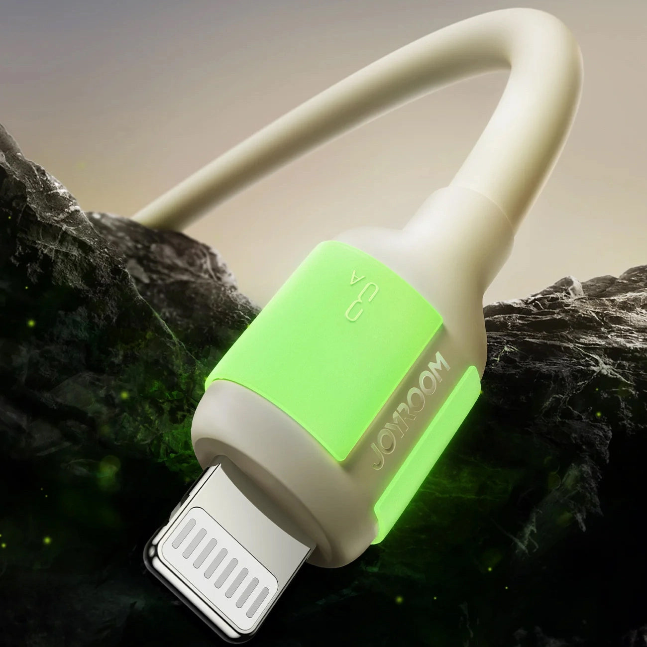 USB-A - Lightning Data- en Oplaadkabel Joyroom S-A53, 18W, 1.2m, Beige