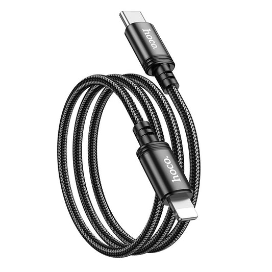USB-C - Lightning Data- en Oplaadkabel HOCO X89, 20W, 1m, Zwart