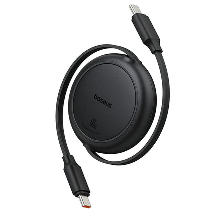 USB-C Data and Charging Cable - USB-C Baseus Free2Pull Mini Retractable, 60W, 1m, Black P10364500111-01