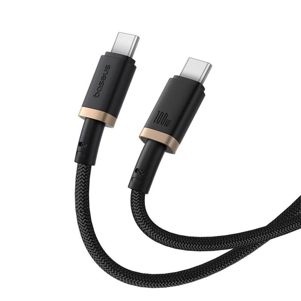 Data- en Oplaadkabel USB-C - USB-C Baseus Dura Series, 100W, 1m, Goud P10377803U01-00