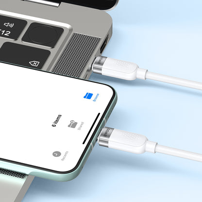 Data- en Oplaadkabel USB-C - USB-C BWOO BO-X315C, 100W, 1m, Wit