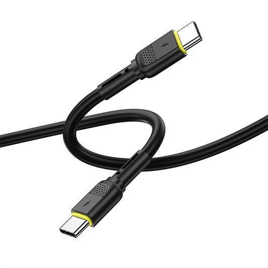 Data- en Oplaadkabel USB-C - USB-C WiWu Wi-C034, 60W, 1.2m, Zwart