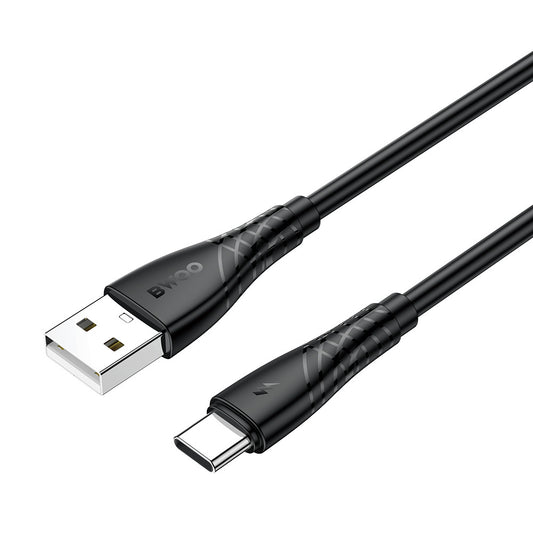 Data- en Oplaadkabel USB-A - USB-C BWOO BO-X318C, 27W, 1m, Zwart