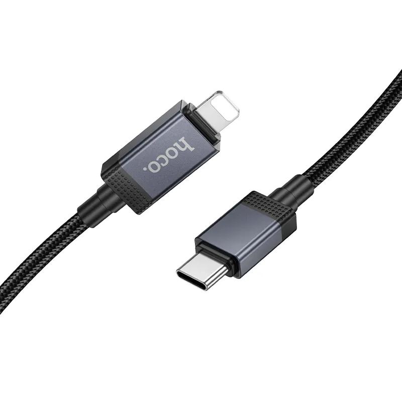 USB-C - Lightning Data- en Oplaadkabel HOCO X118 Display, 27W, 1m, Zwart