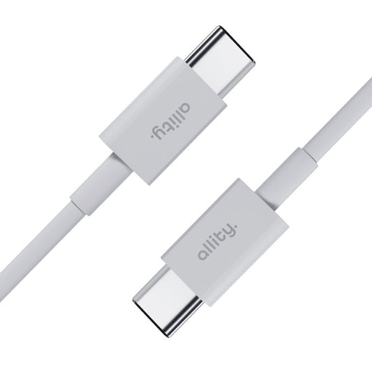 USB-C Data- en Oplaadkabel - USB-C Allity. AUC-03, 100W, 1m, Wit
