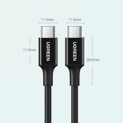 USB-C Data- en Oplaadkabel - USB-C UGREEN US300, 100W, 2m, Wit