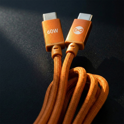 USB-C Data- en Oplaadkabel - USB-C Forever Saffron, 60W, 1m, Oranje