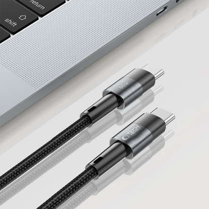 USB-C Data- en Oplaadkabel - USB-C Tech-Protect Ultraboost, 60W, 1m, Grijs