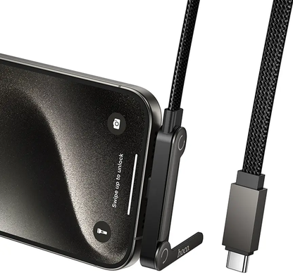 USB-C Data- en Oplaadkabel - USB-C HOCO U150 Exquisite, 60W, 1,2m, Zwart