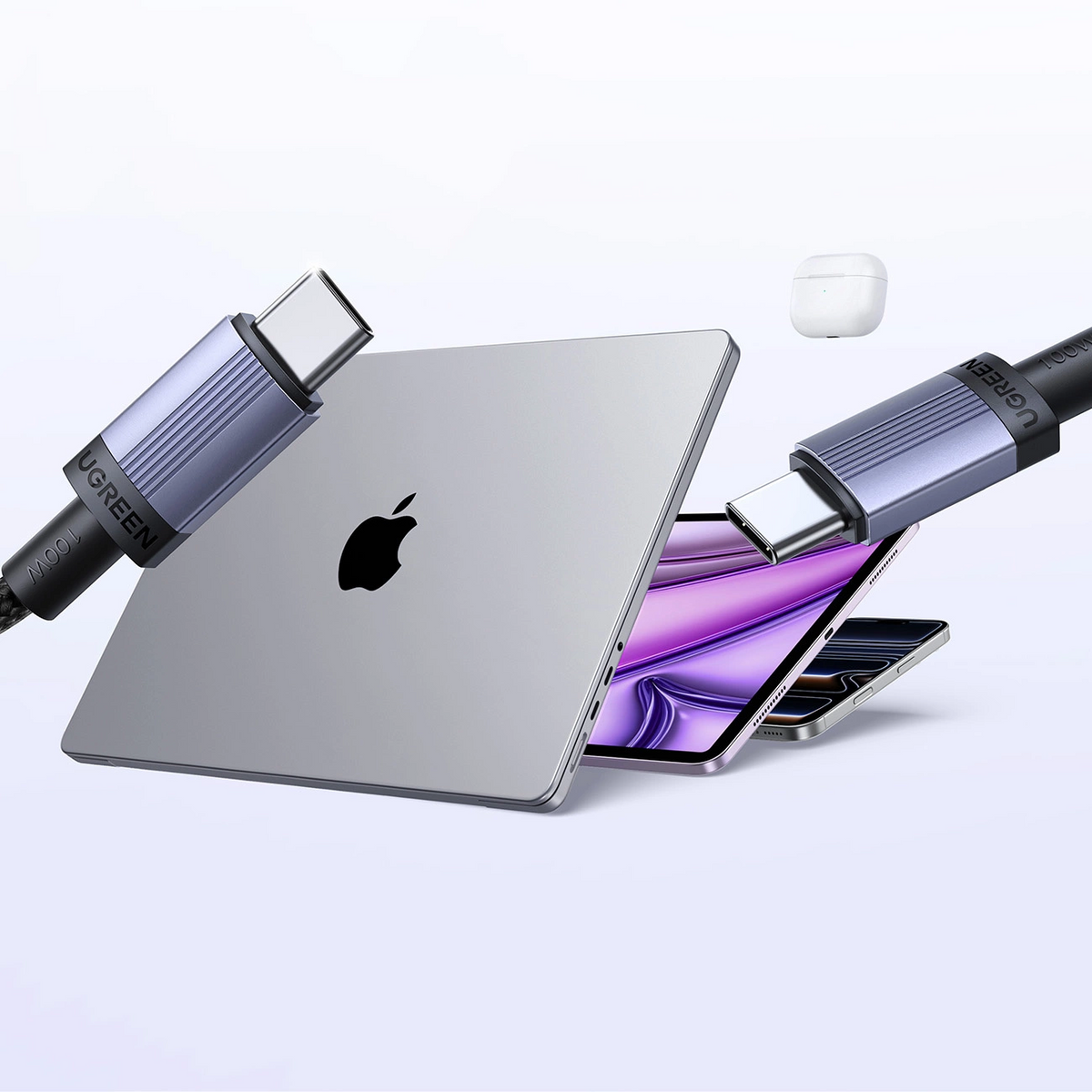 USB-C Data- en Oplaadkabel - USB-C UGREEN, 100W, 1m, Zwart