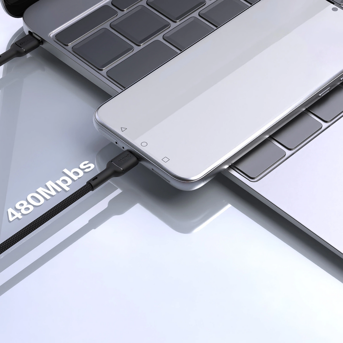 USB-C Data- en Oplaadkabel - USB-C Dudao L9C Max, 240W, 1,2m, Zwart