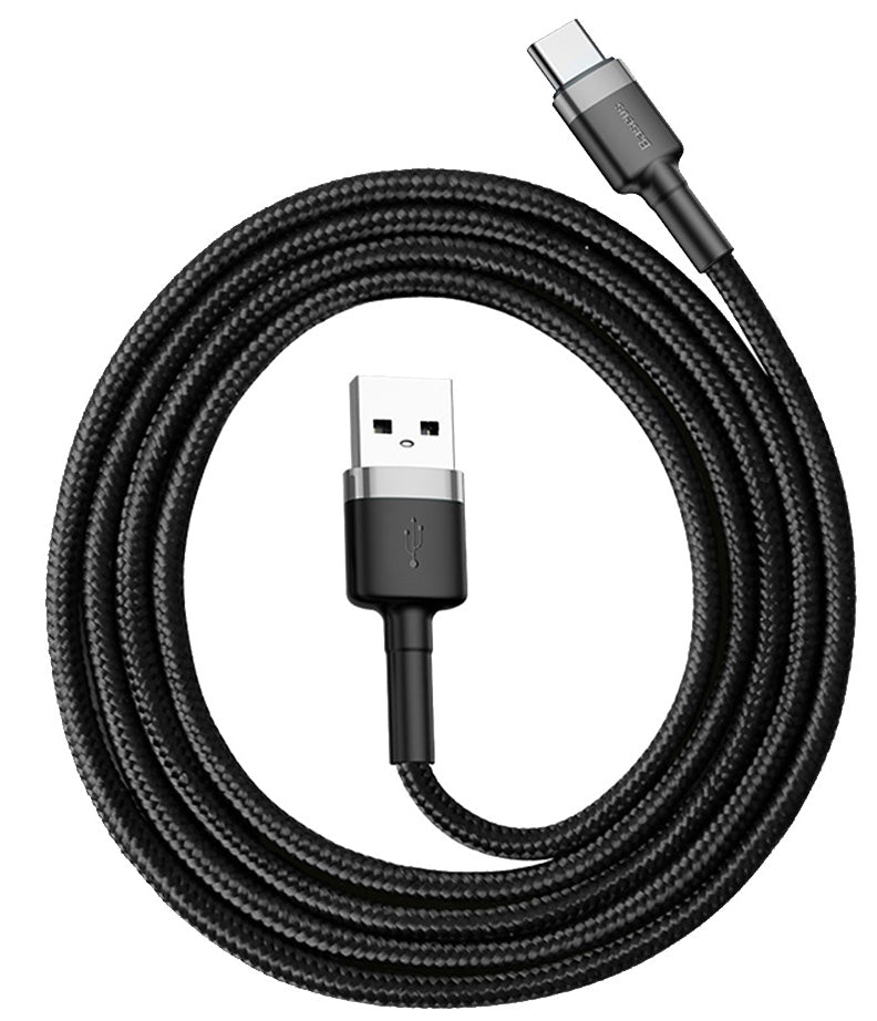 Data and Charging Cable USB-A - USB-C Baseus Cafule, 60W, 1m, Gray CATKLF-BG1 CATKLF-BG1