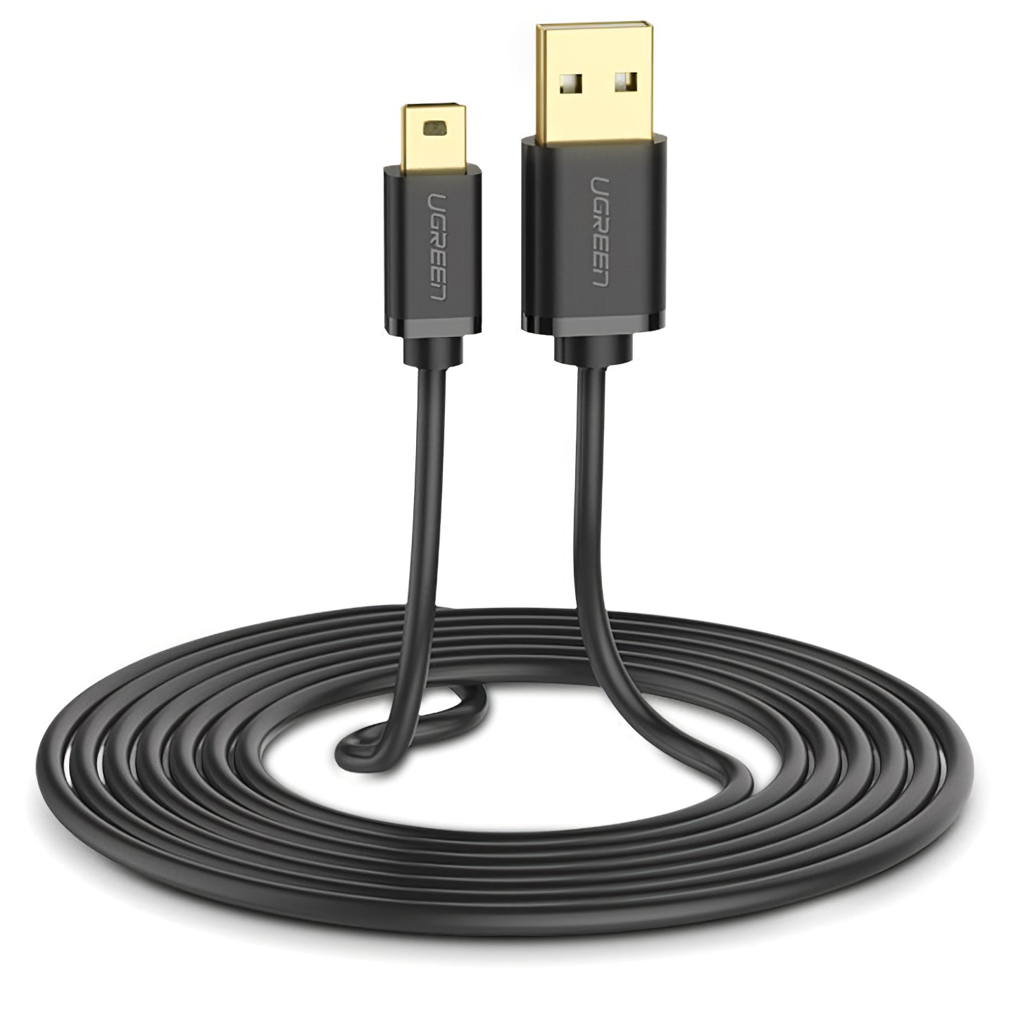 USB-A - miniUSB Data- en Oplaadkabel UGREEN US132, 2m, Zwart