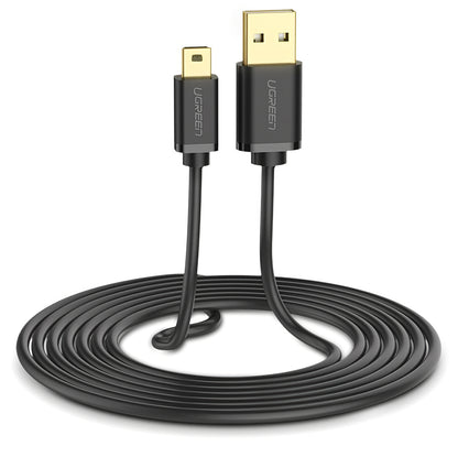 USB-A - miniUSB Data- en Oplaadkabel UGREEN US132, 2m, Zwart