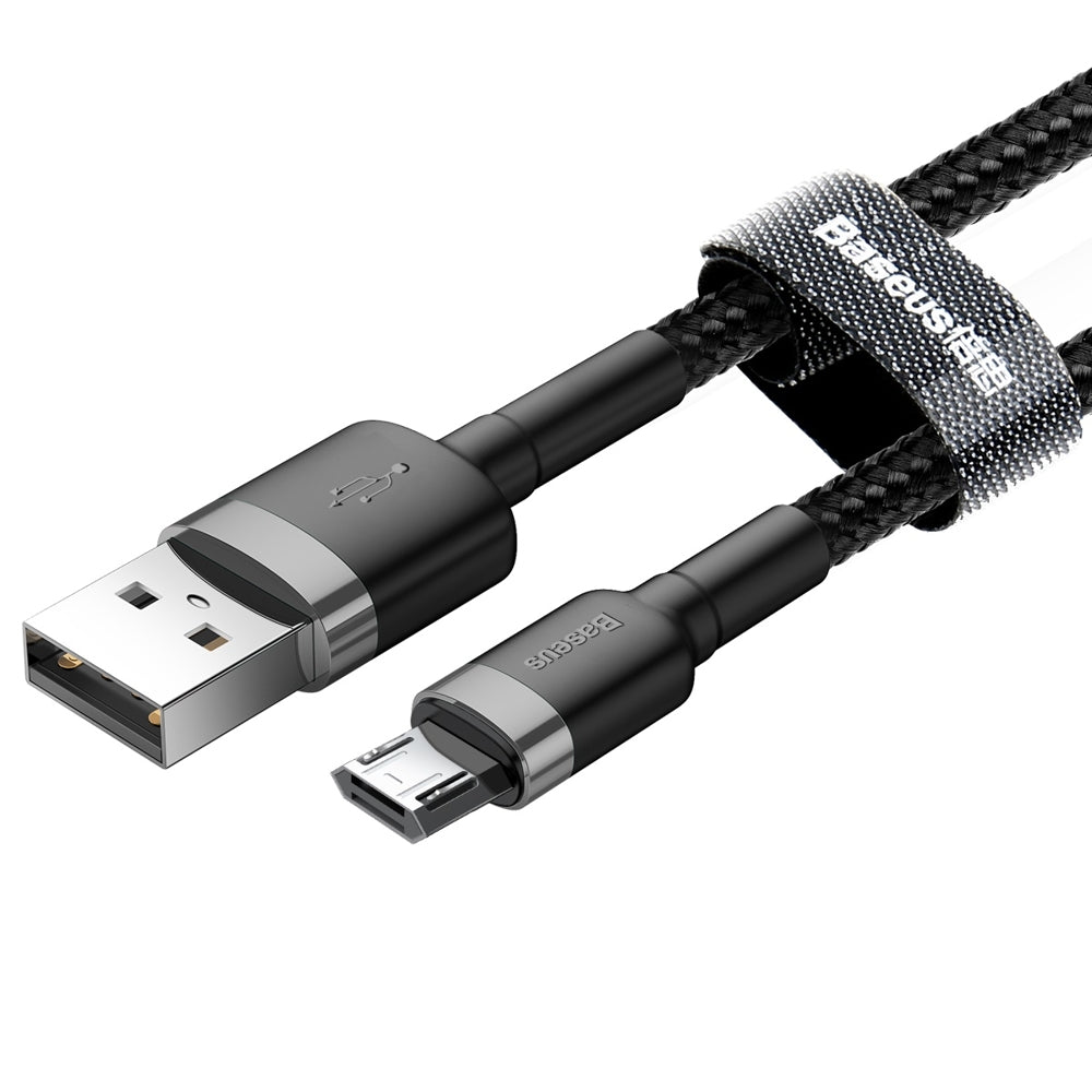 Data- en oplaadkabel USB-A - microUSB Baseus Cafule, 18W, 1m, Grijs CAMKLF-BG1